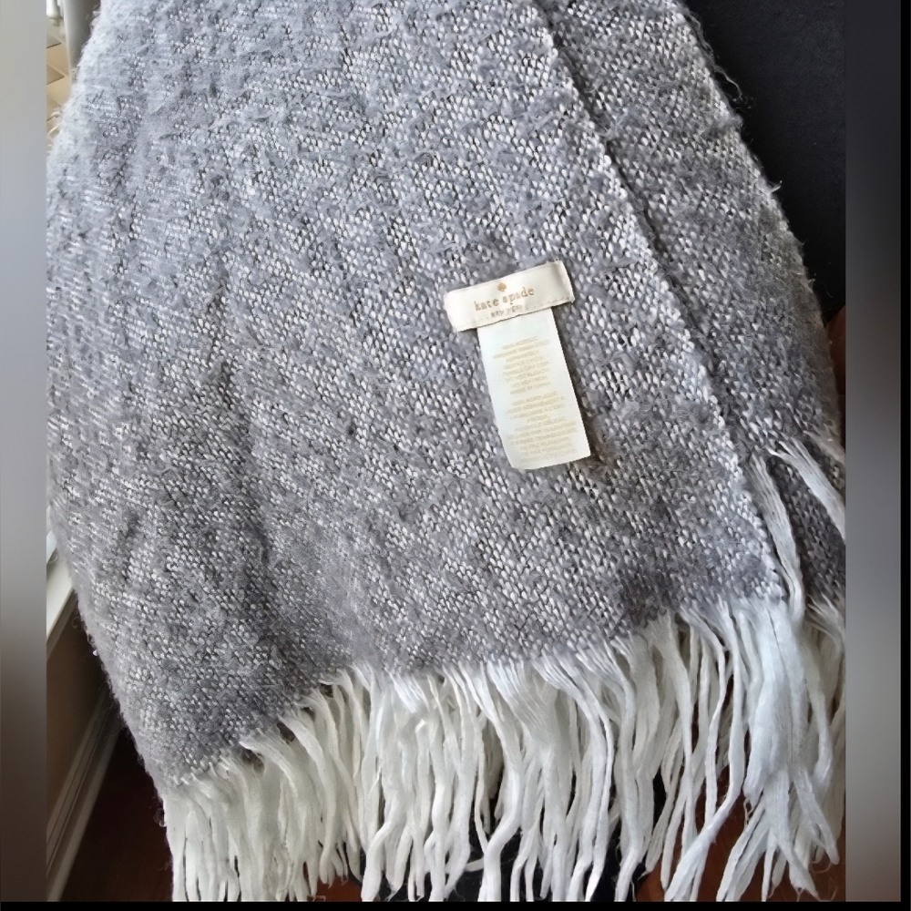 Kate Spade grey throw blanket